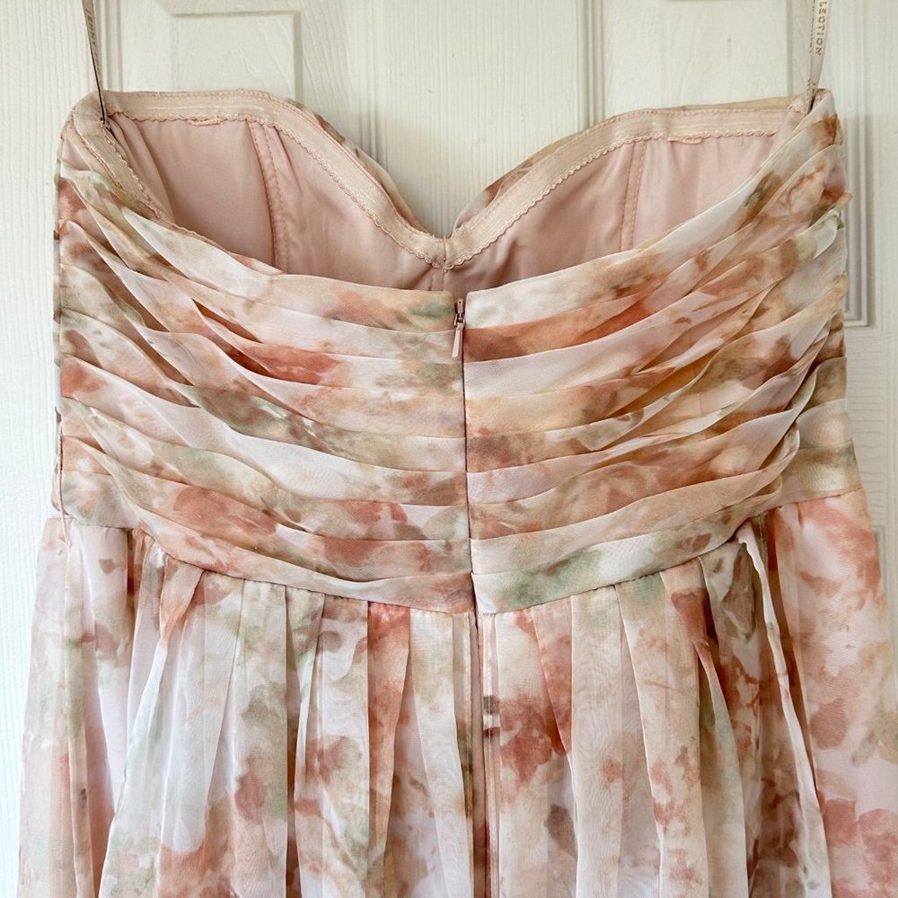 Jenny Yoo Collection Watercolor Lavender “Nyla” Strapless Floor Gown Size 14 - Picture 4 of 16